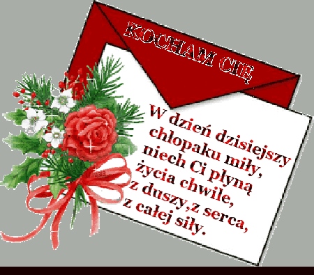 Piękny list z życzeniami na dzień chłopaka
